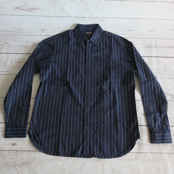 Michael Michael Kors Multi Color Stripe Button Down Long Sleeve Shirt - Size L - Picture 3 of 8